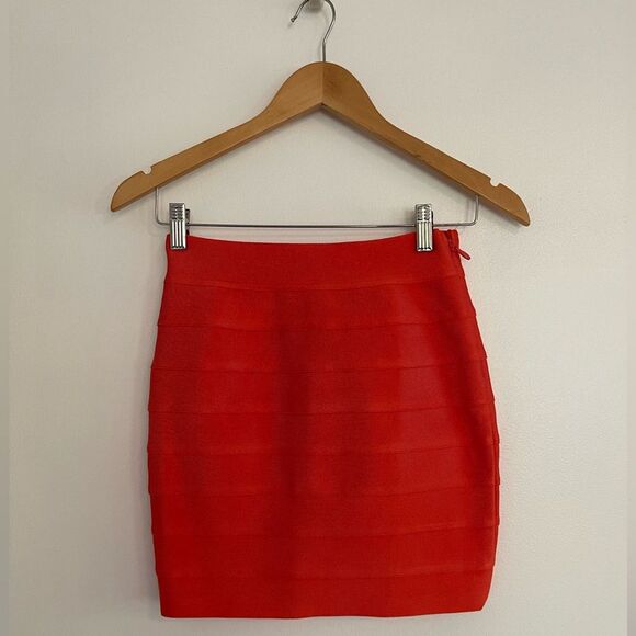 NWT Herve Leger x Forever 21 Bandage Skirt in Orange - Picture 4 of 9